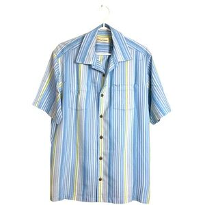 Tommy Bahama 100% silk, short sleeved button up shirt
